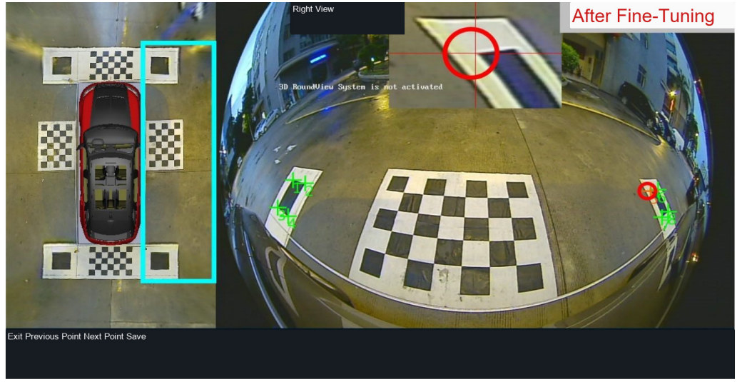 Right-side view aligned after moving the corresponding control point