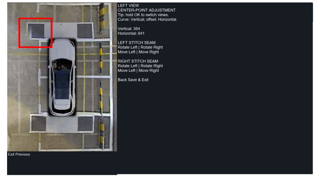 Move Left and Move Right controls used to correct a lateral seam offset
