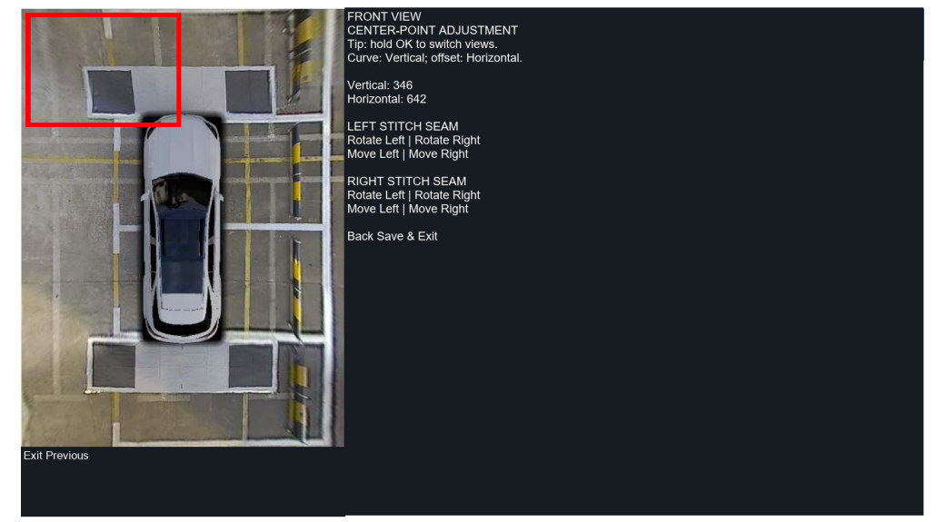 Rotate Left and Rotate Right controls used to correct a flared stitch seam